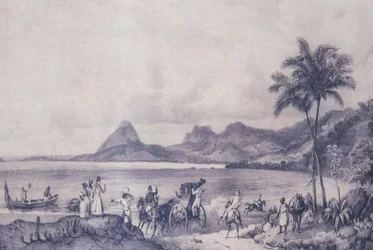 Lagoa das Tretas, obecnie laguna Rodrigo de Freitas